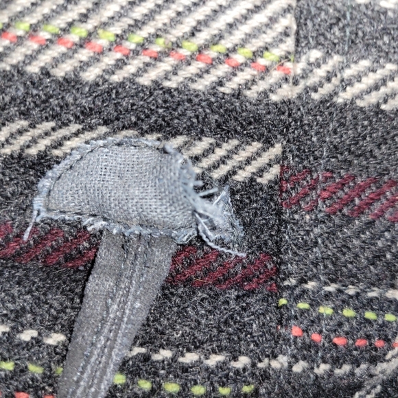 O'NEILL VTG Hoodie Grey Plaid Acrylic Wool Blend Jacket Long Sleeve Size Large - Picture 6 of 8